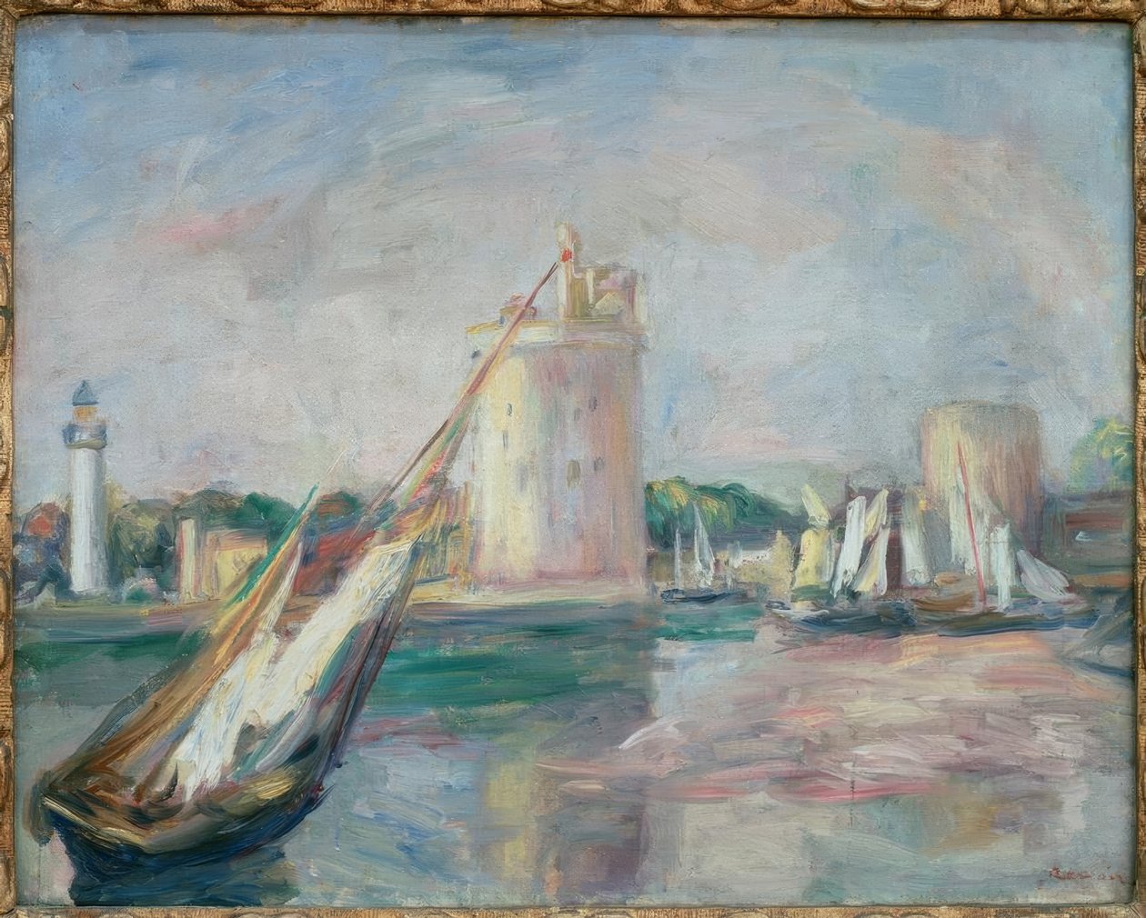La Rochelle kikötőjének bejárata alkotó: Pierre Auguste Renoir