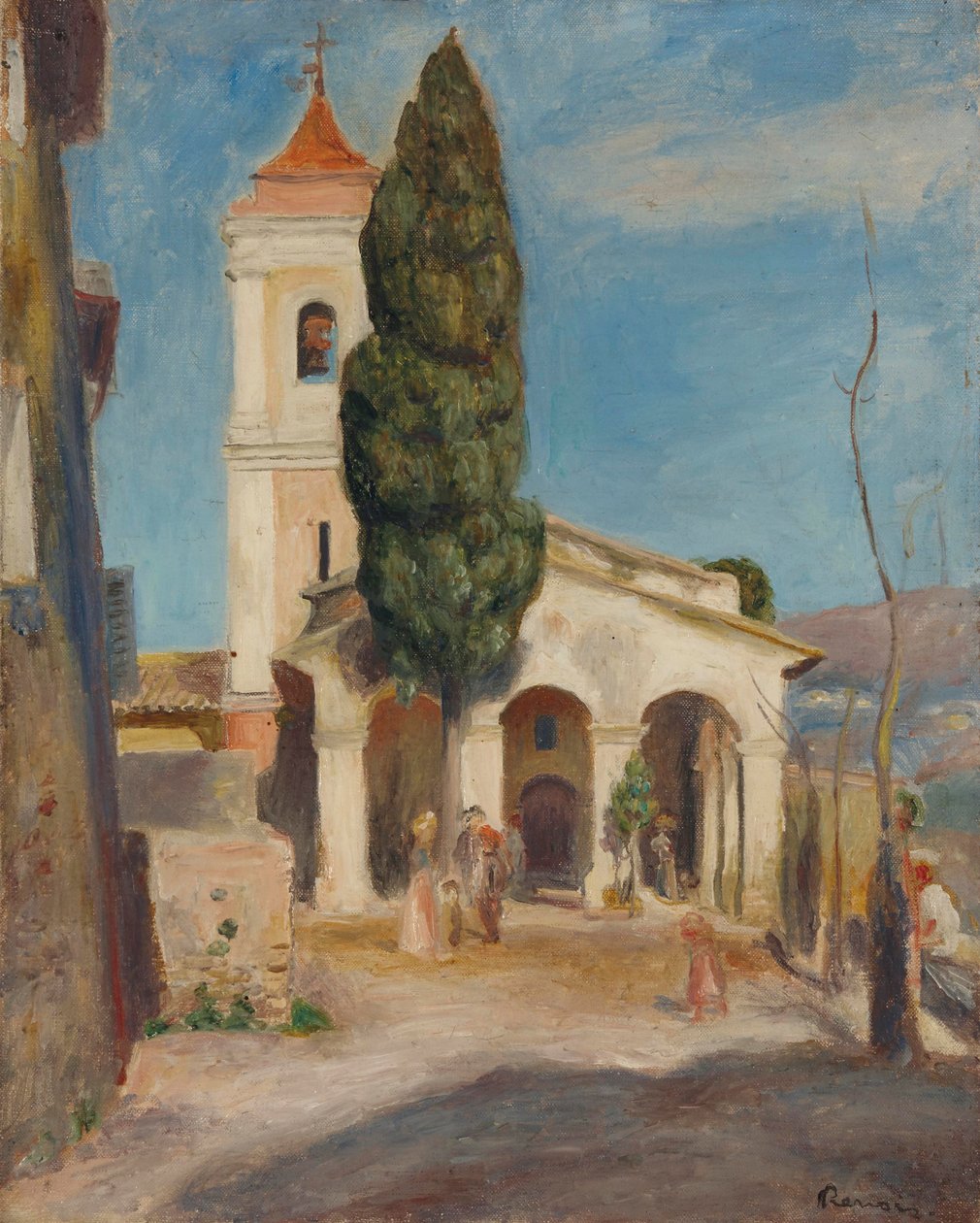 A Védő Szűzanya kápolna Haut-de-Cagnes-ban, 1905 alkotó: Pierre Auguste Renoir