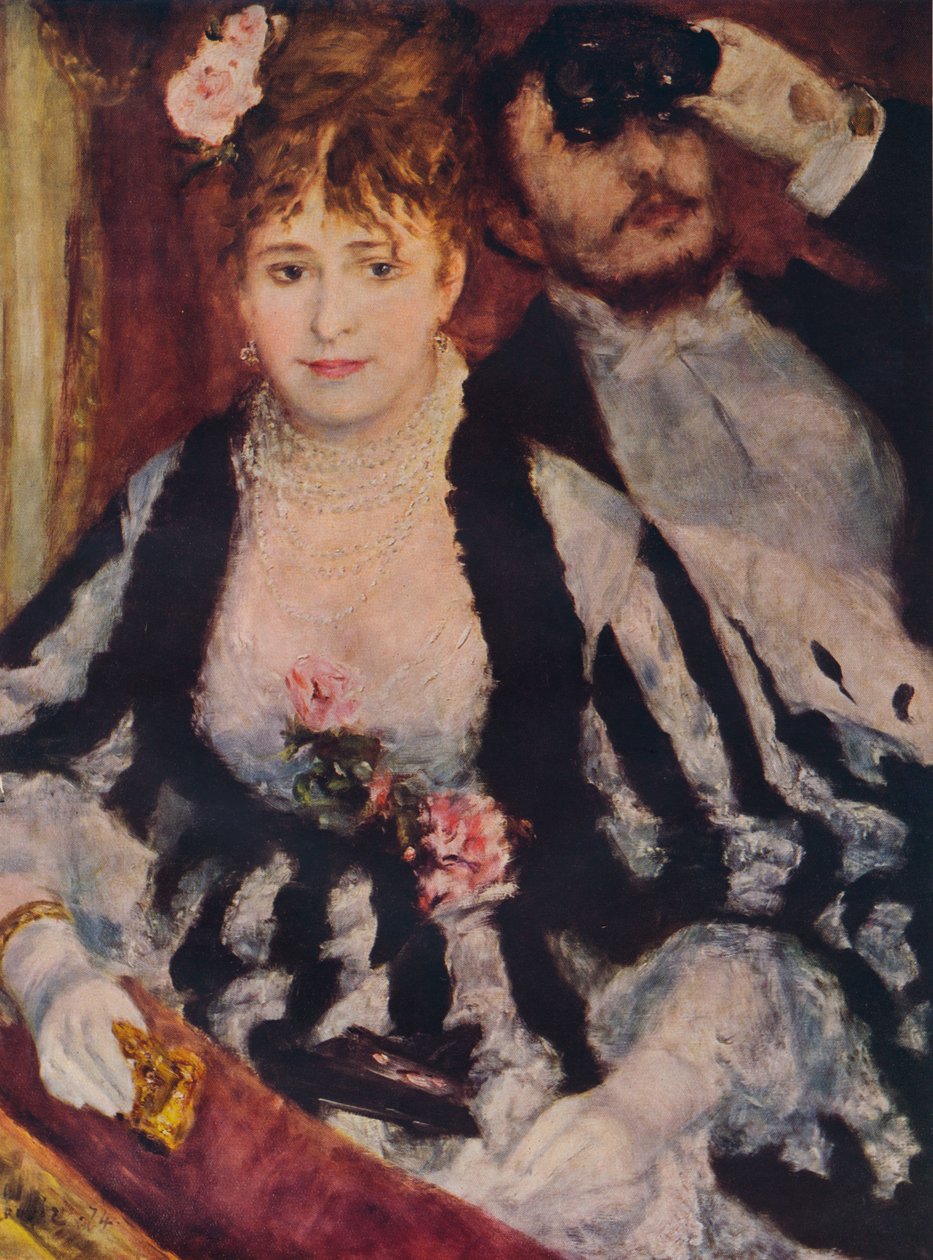 La Loge Theater Box, 1874, 1938 alkotó: Pierre Auguste Renoir