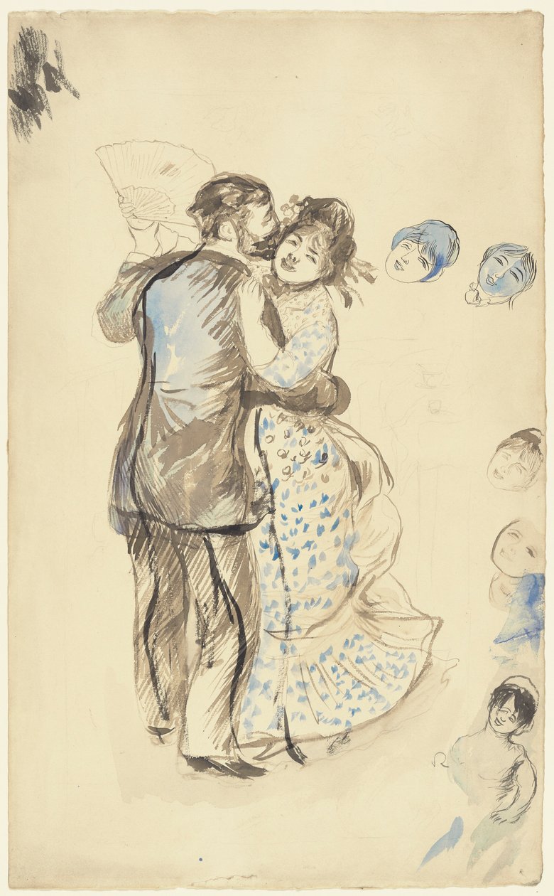 La danse ? la campagne (A tánc a vidéken) alkotó: Pierre Auguste Renoir