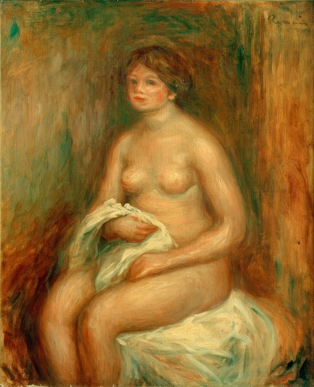 A drapériás nő alkotó: Pierre Auguste Renoir