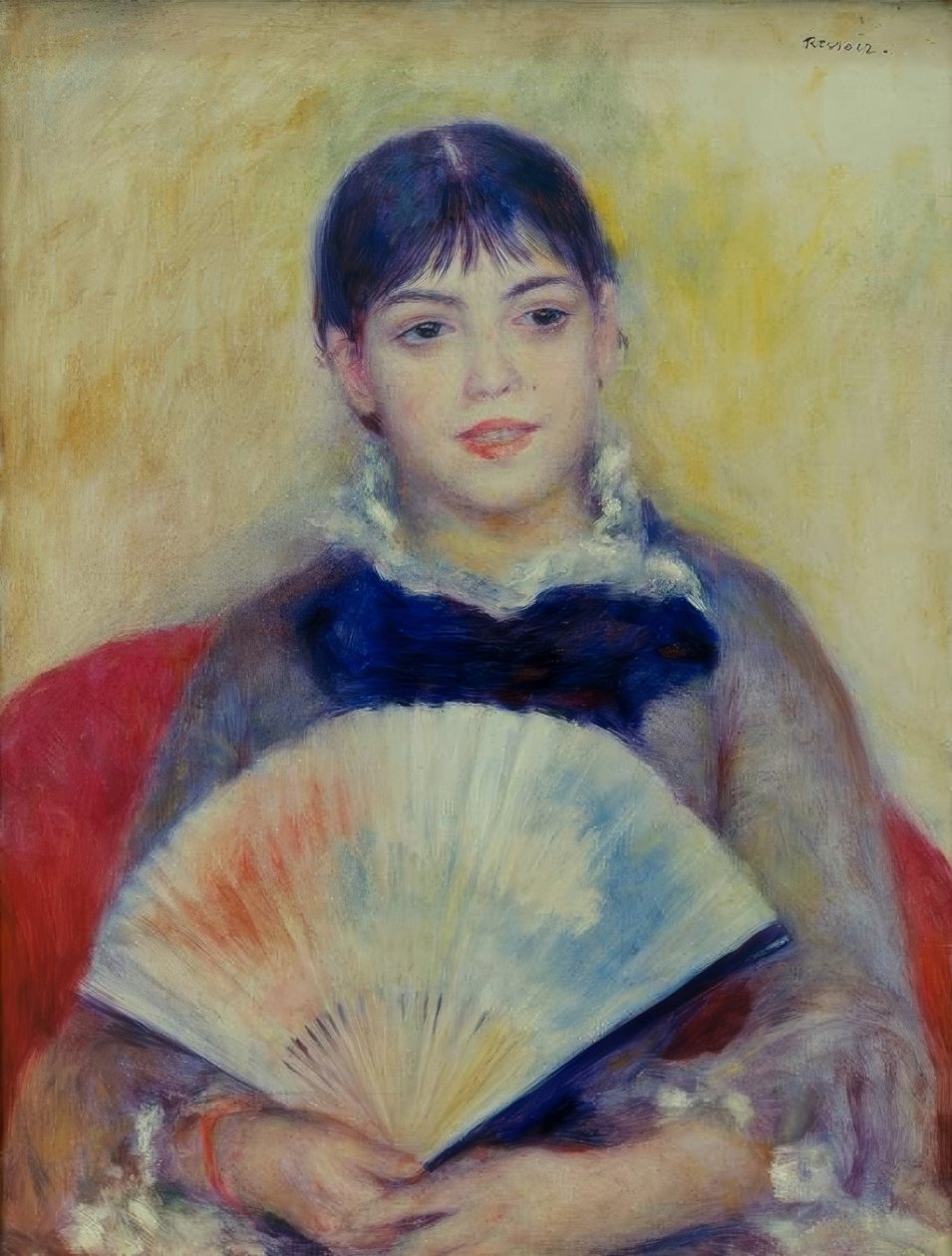 A nő a legyezővel alkotó: Pierre Auguste Renoir