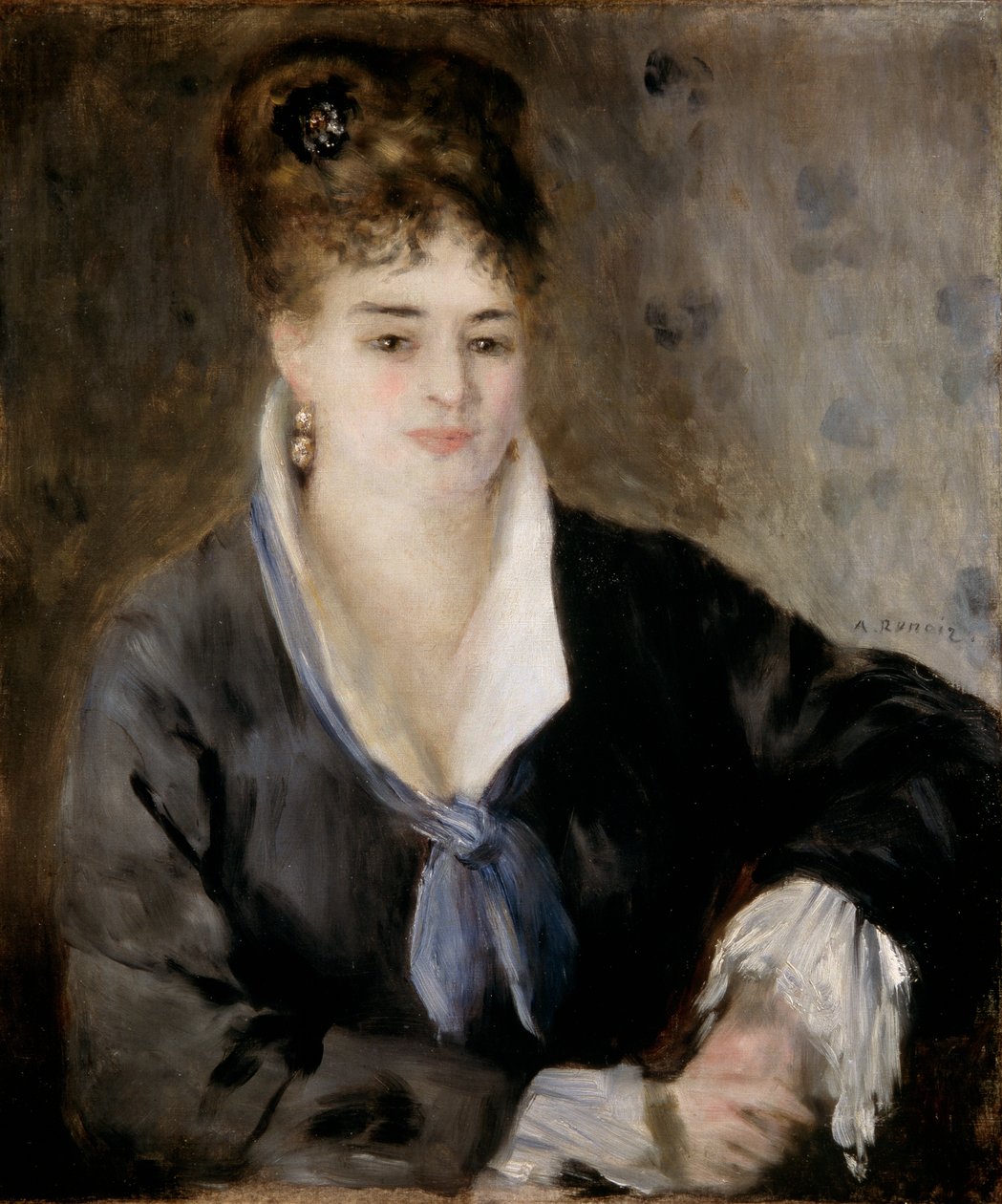 Hölgy feketében, 1876. alkotó: Pierre Auguste Renoir