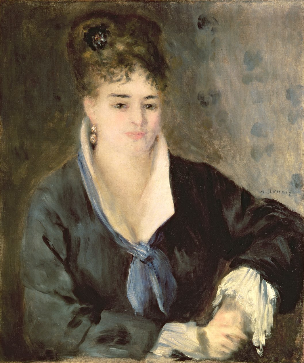 Lady in Black, 1876 körül (olaj, vászon) alkotó: Pierre Auguste Renoir