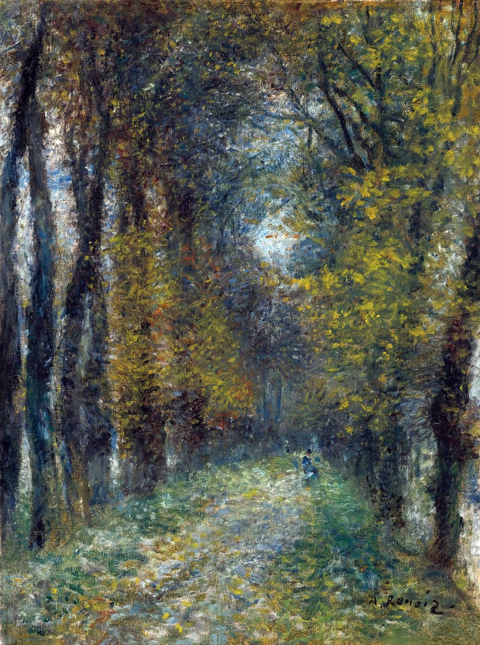 Fedett sétány – Pierre Auguste Renoir (1841-1919) festménye alkotó: Pierre Auguste Renoir