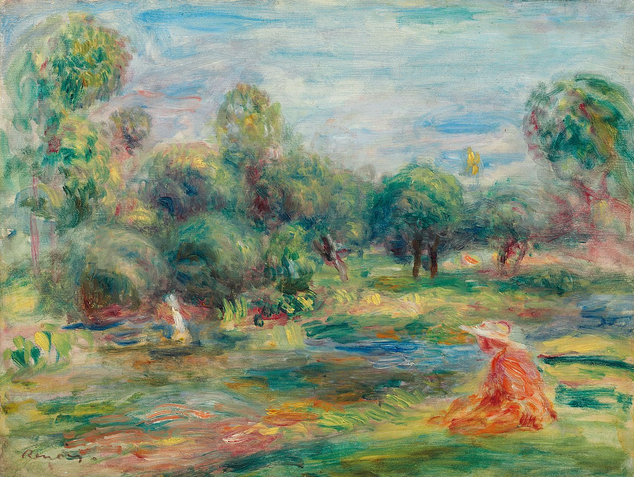 Cagnes-i táj, c. 1907-1908 alkotó: Pierre Auguste Renoir