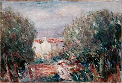 Táj, 1900 körül (olaj, fedélzeten) alkotó: Pierre Auguste Renoir