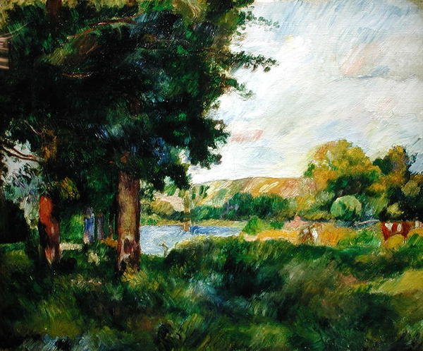 Tájkép Ile-de-France-ban, vagy táj nagy fákkal alkotó: Pierre Auguste Renoir