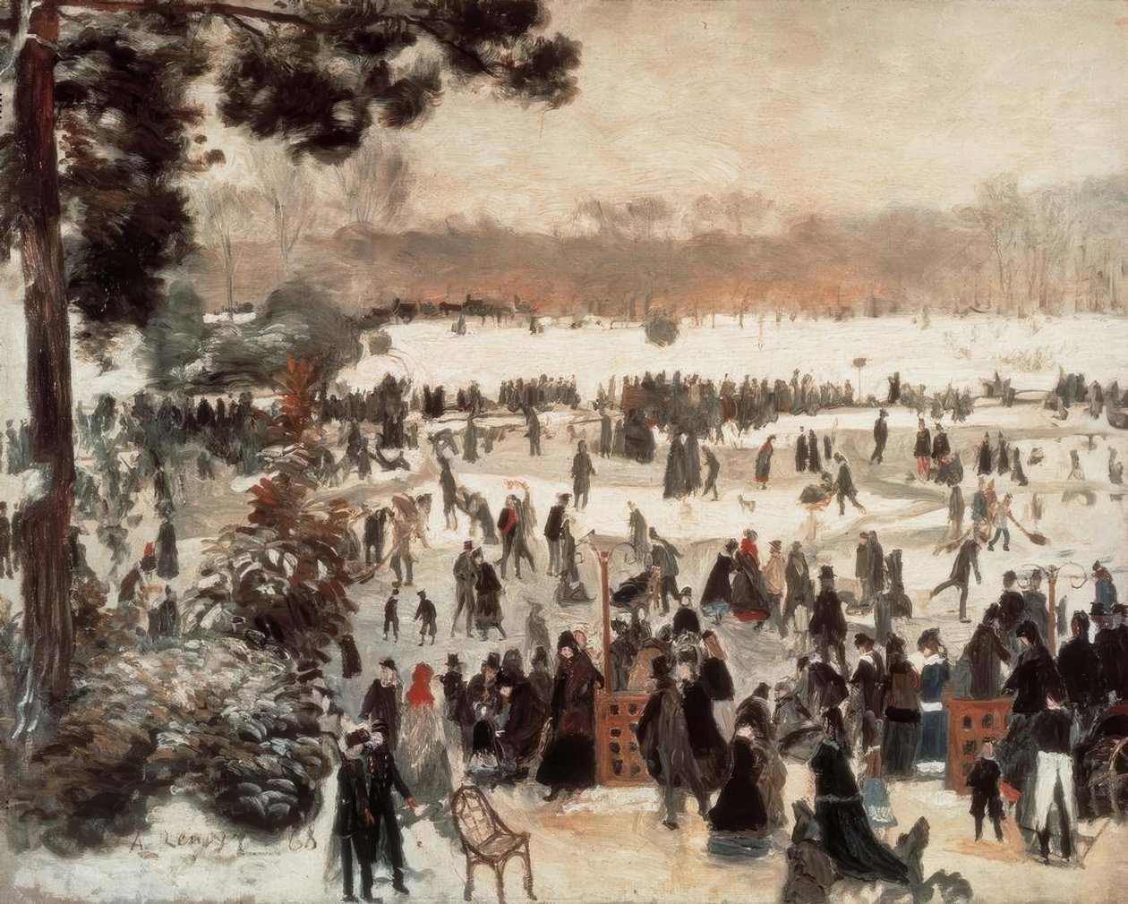 Korcsolyázás Longchampsban alkotó: Pierre Auguste Renoir
