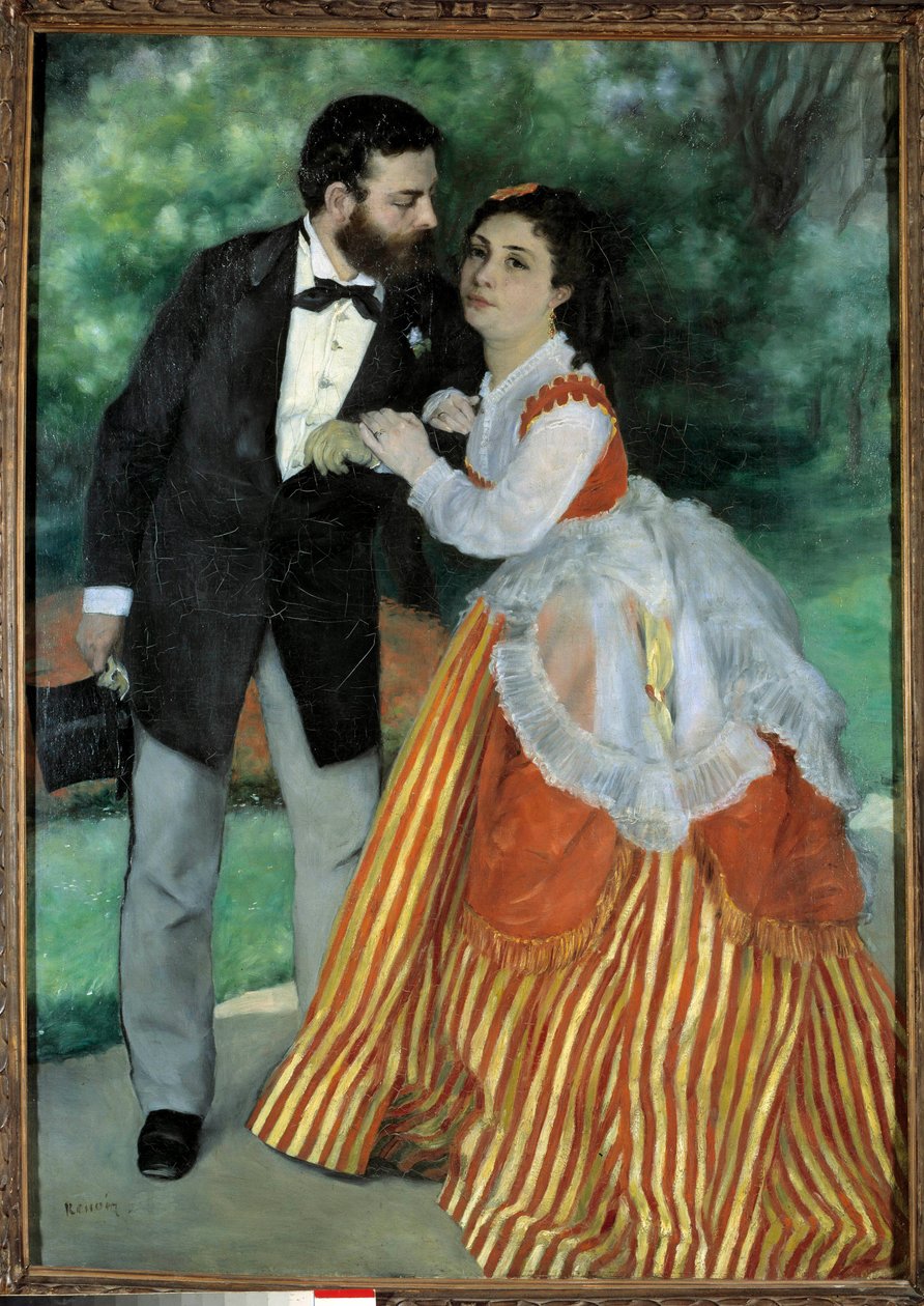 Les fiances, monsieur et madame Sisley Portrés Alfred Sisley (1839-1899), angol nemzetiségű impresszionista festő és leendő felesége, Eugenie Lescouezec. Pierre Auguste Renoir (1841-1919) festménye alkotó: Pierre Auguste Renoir