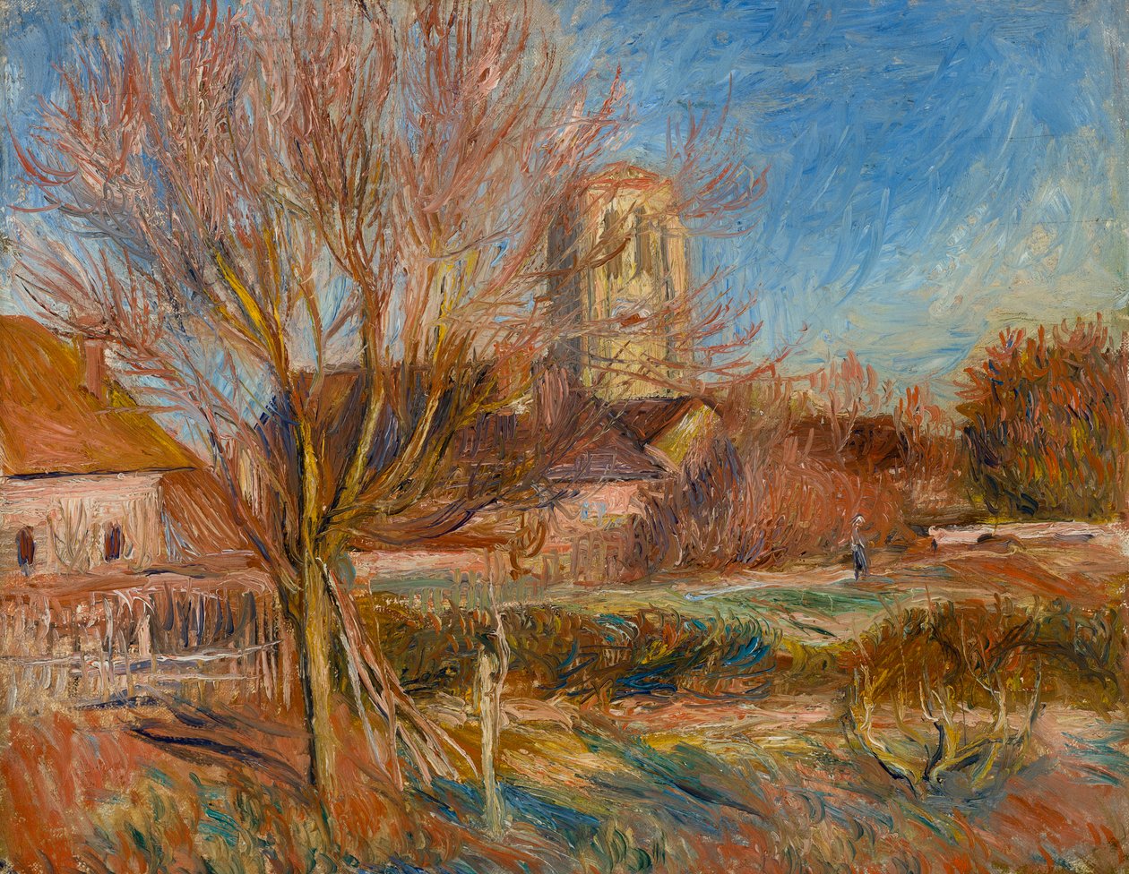 Az Essoyes-i templom, 1900 körül (olaj, vászon) alkotó: Pierre Auguste Renoir