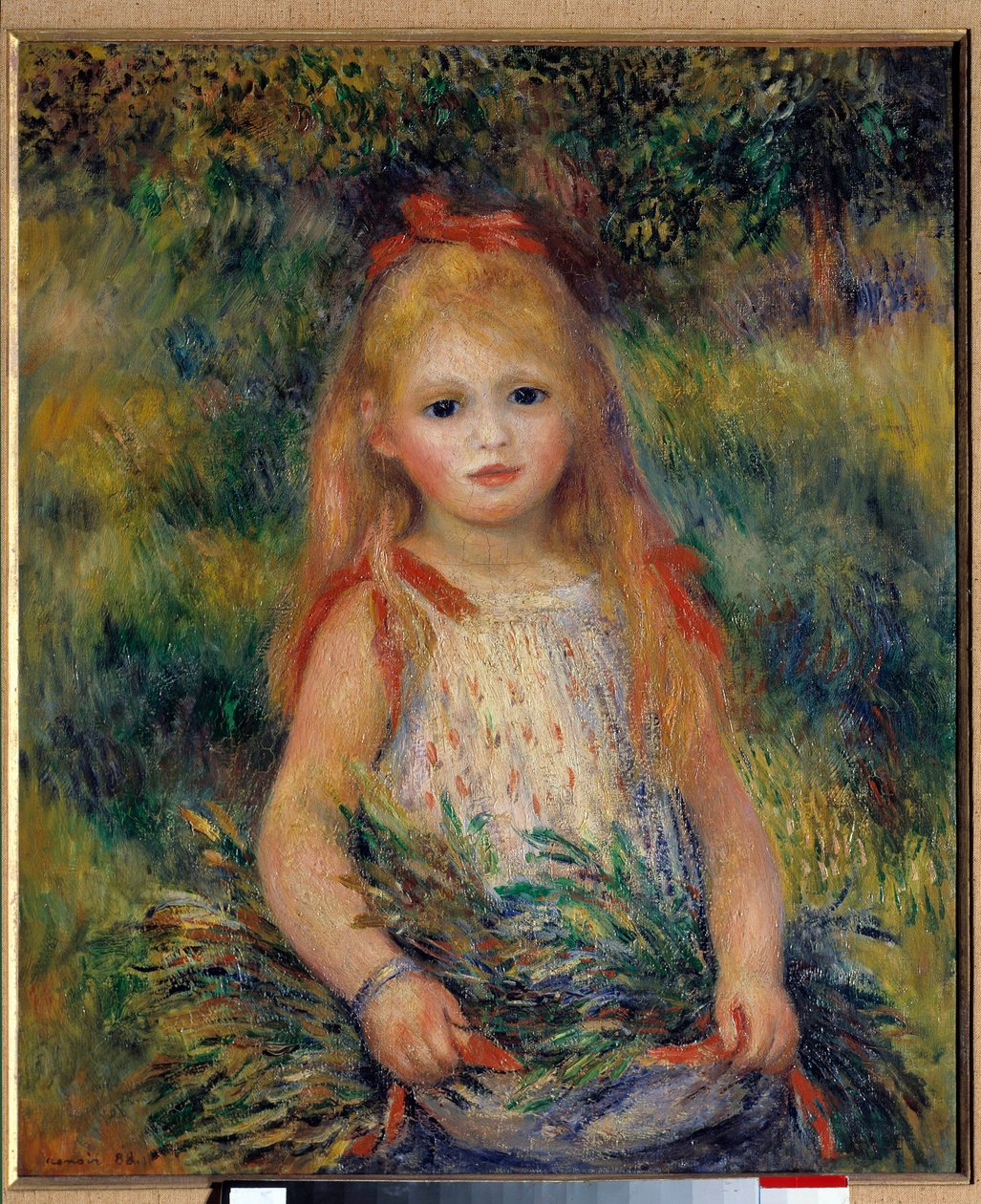 Kislány a kévével Pierre Auguste Renoir (1841-1919) festménye 1888, 65 × 54 cm. Sao Paulo, művészeti múzeum alkotó: Pierre Auguste Renoir