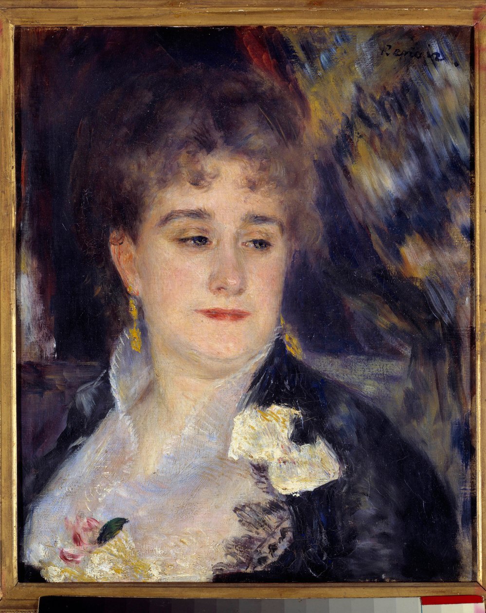 Madame Georges Charpentier, Pierre Auguste Renoir (1841-1919) festménye 1876 - 1877, 0,46 x 0,38 m, Párizs, musee d