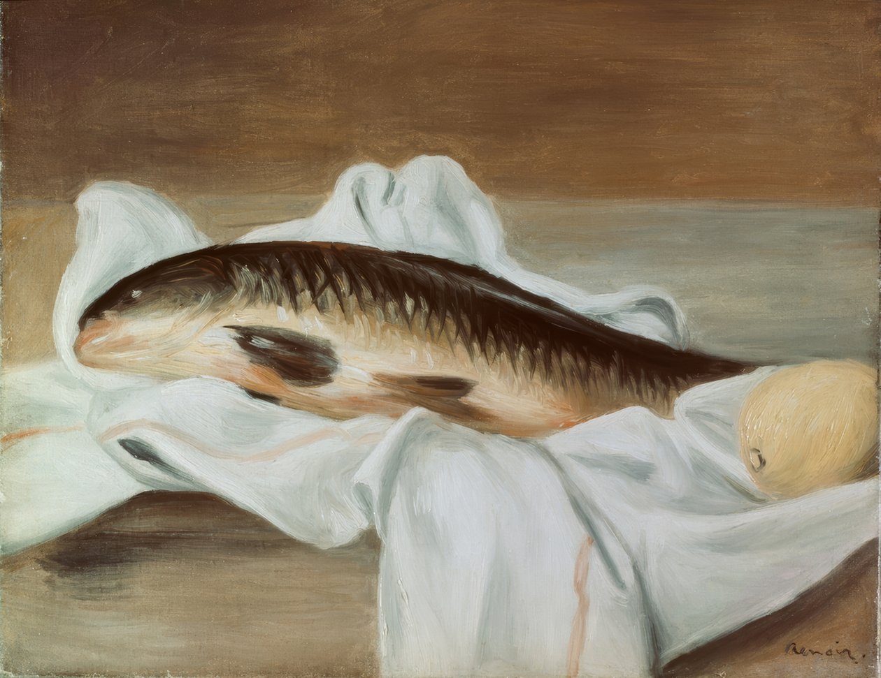 Csendélet halakkal alkotó: Pierre Auguste Renoir