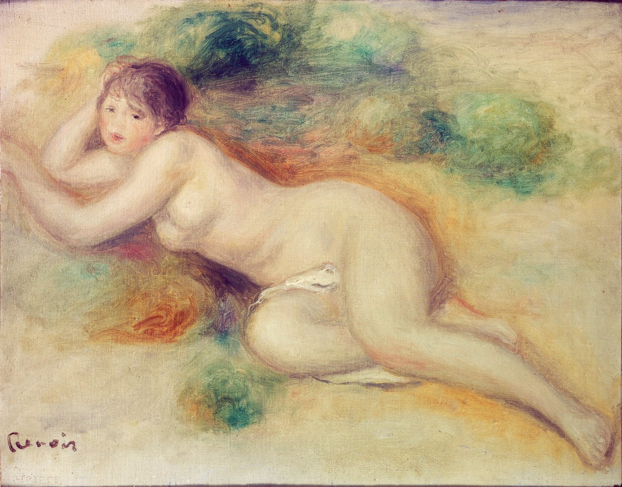Akt lányfigura, 1880-1889 alkotó: Pierre Auguste Renoir