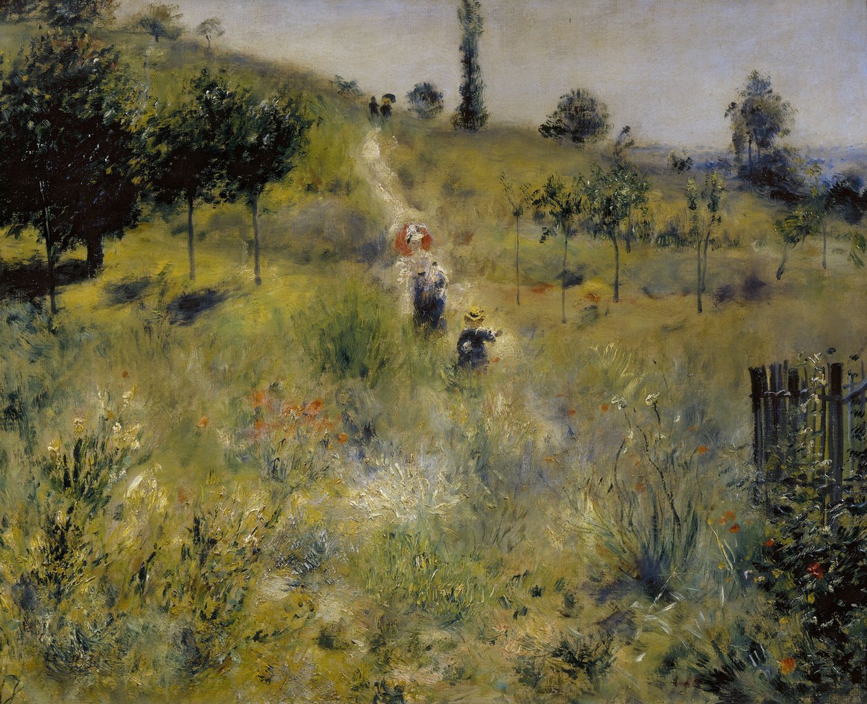 Magas füvön keresztül vezető ösvény alkotó: Pierre Auguste Renoir