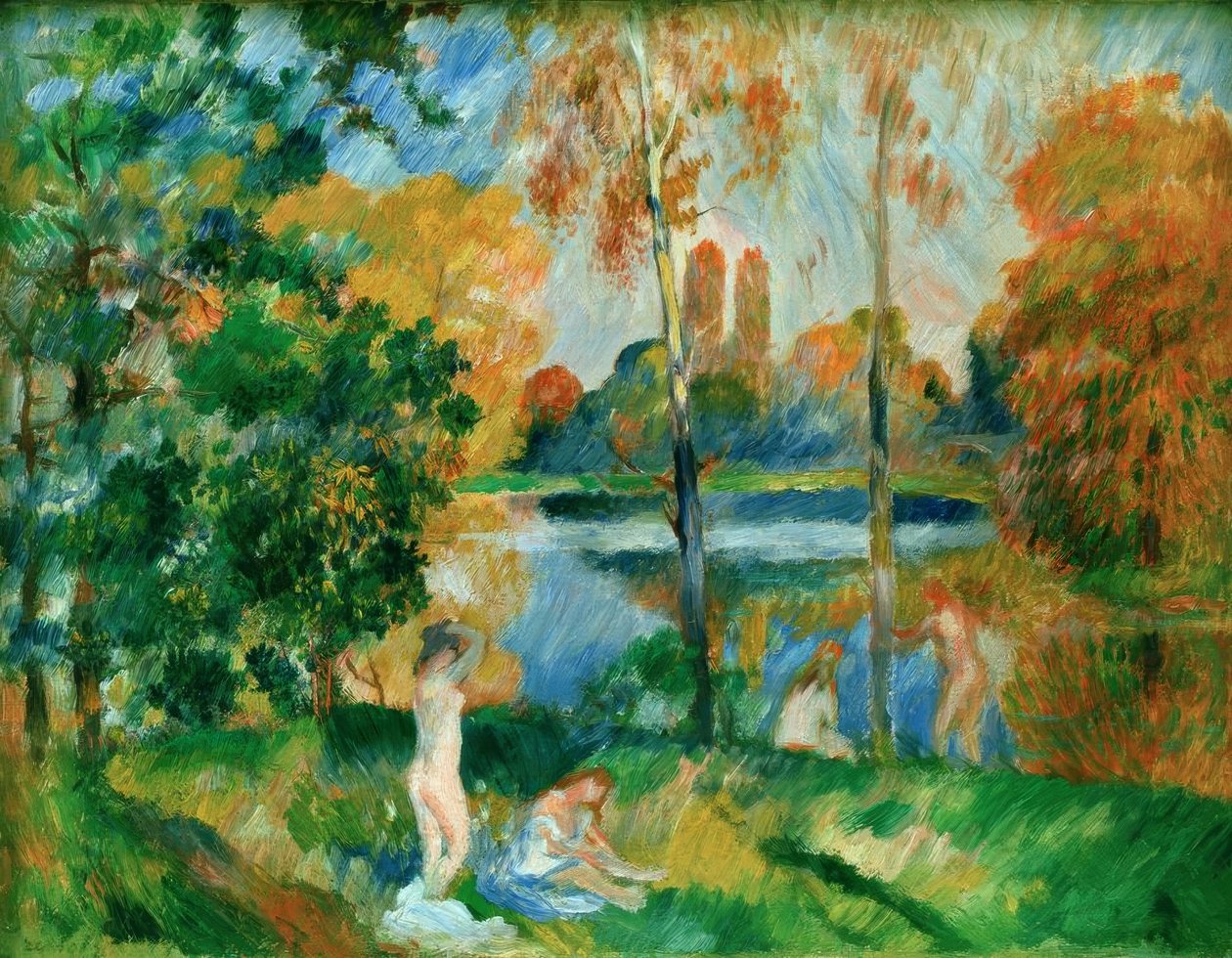 Táj fürdőzőkkel alkotó: Pierre Auguste Renoir