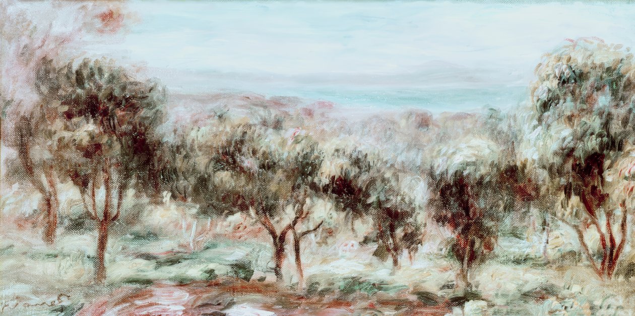 Táj, olajfák alkotó: Pierre Auguste Renoir