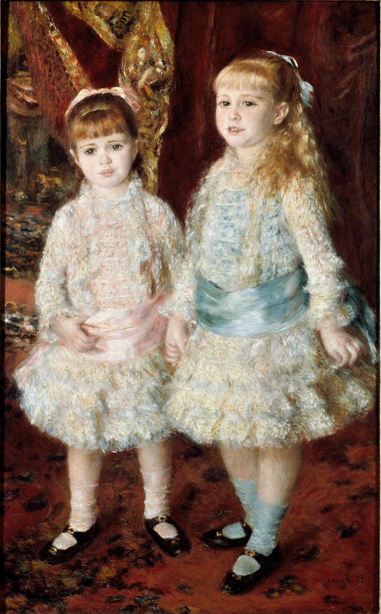 Pink and Blue (The Cahen Ladies of Antwerpen). Pierre Auguste Renoir festménye (Pierre-Auguste alkotó: Pierre-Auguste Renoir