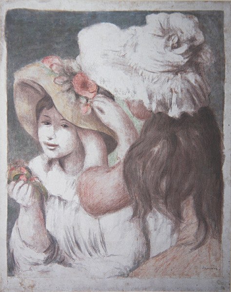 A kalap feltűzése alkotó: Pierre Auguste Renoir