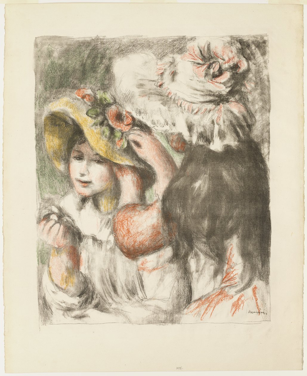 A kalap feltűzése alkotó: Pierre Auguste Renoir
