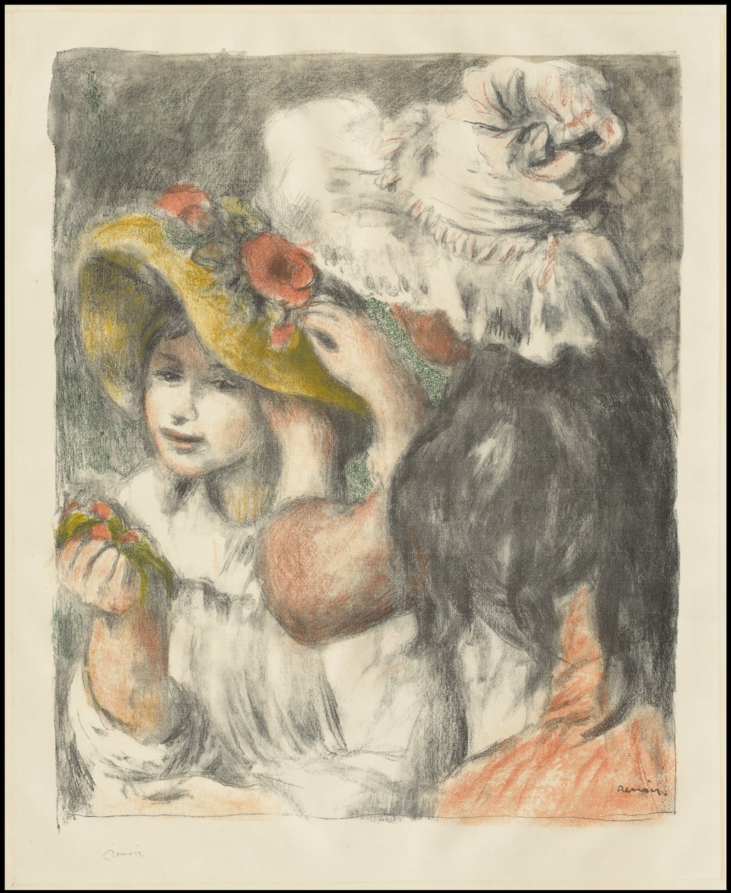 A kalap feltűzése: Második lemez, 1898 körül alkotó: Pierre Auguste Renoir