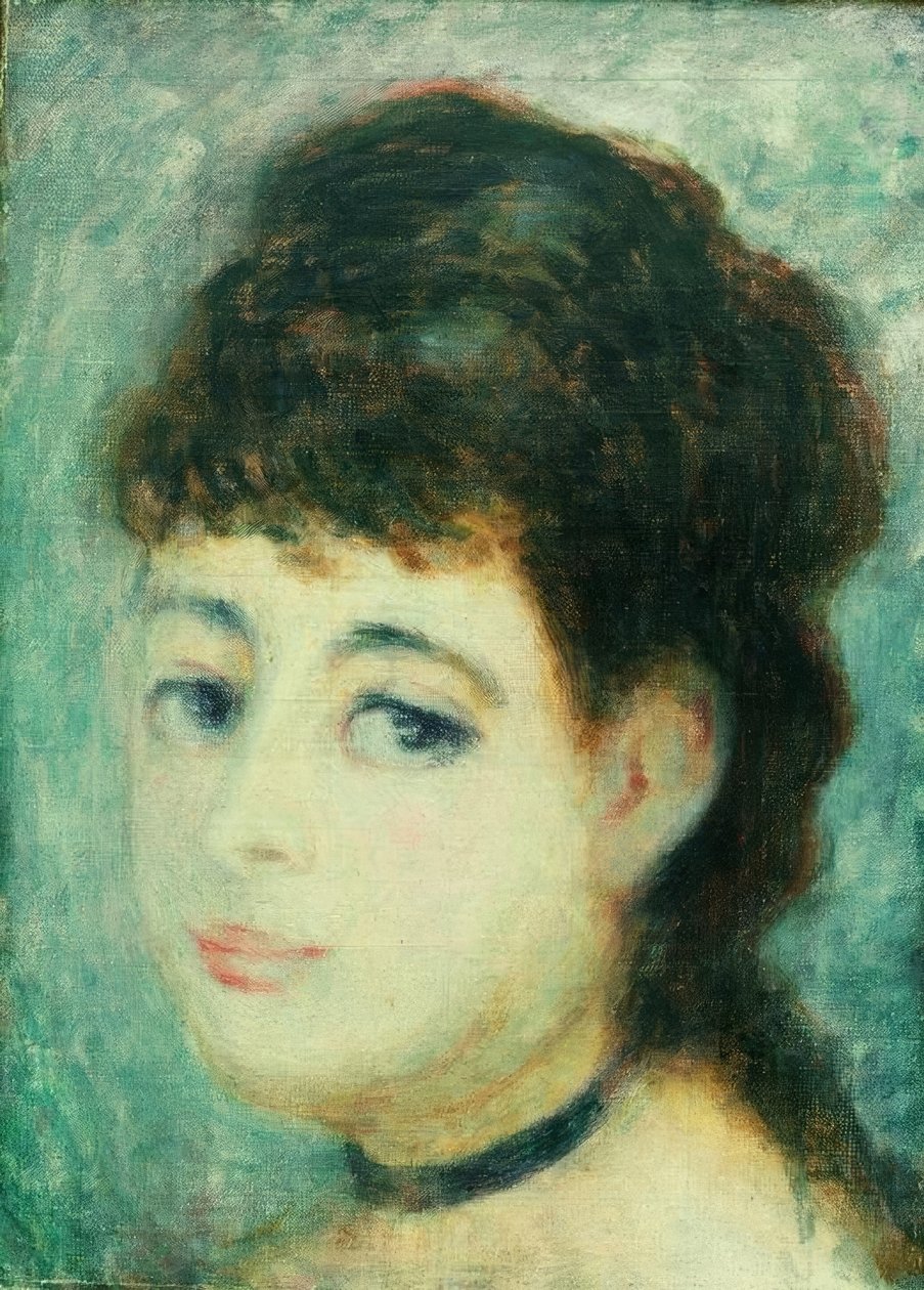Egy fiatal nő portréja. A párizsi alkotó: Pierre Auguste Renoir