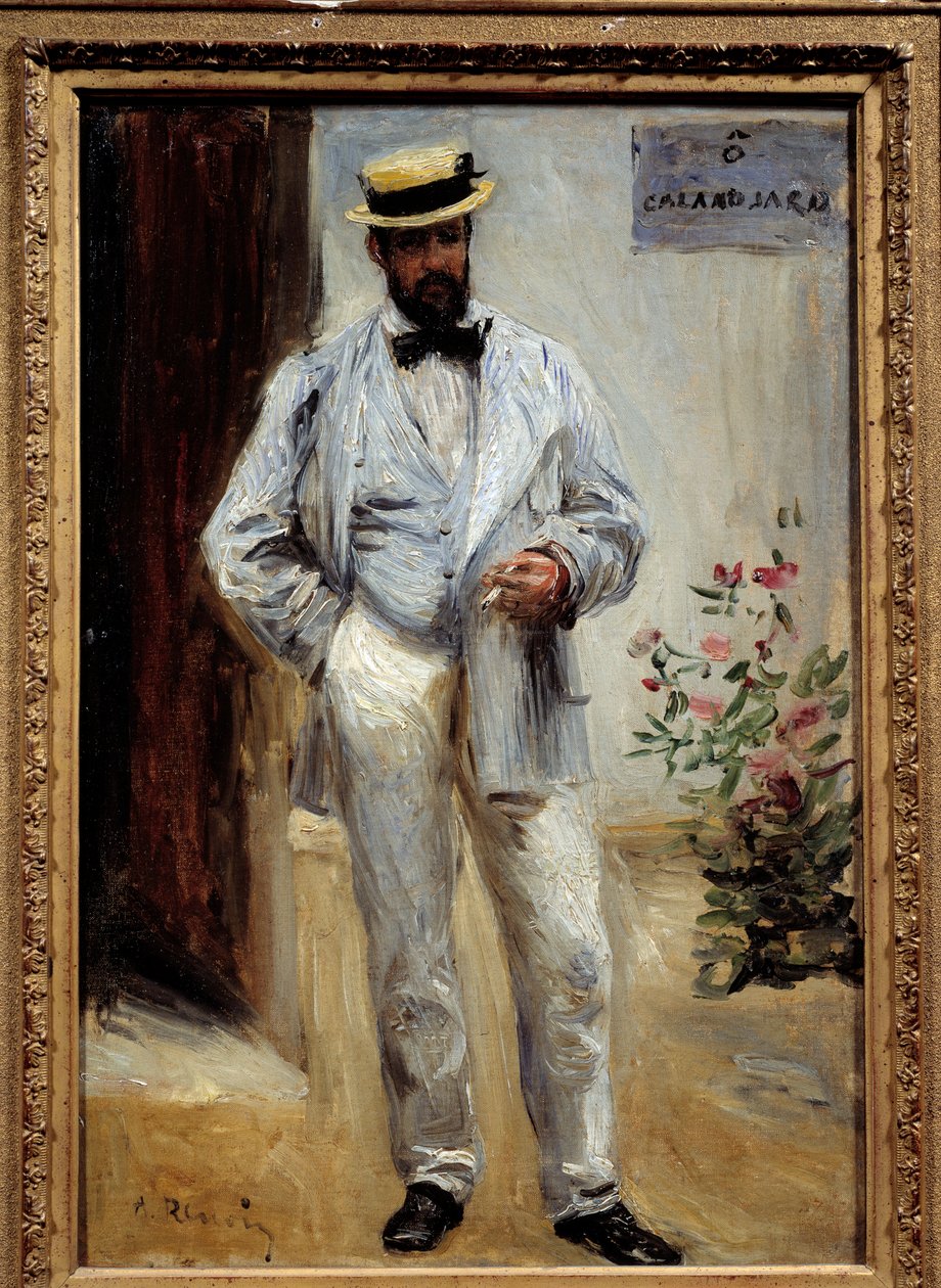 Charles Le Coeur (1830-1906) francia építész portréja lábán. Pierre Auguste Renoir (1841-1919) festménye alkotó: Pierre Auguste Renoir