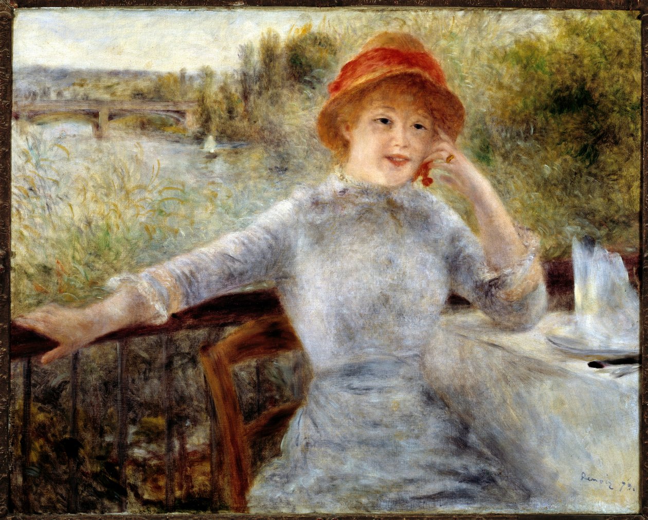 Alphonsine Fournaise portréja - olaj, vászon alkotó: Pierre Auguste Renoir