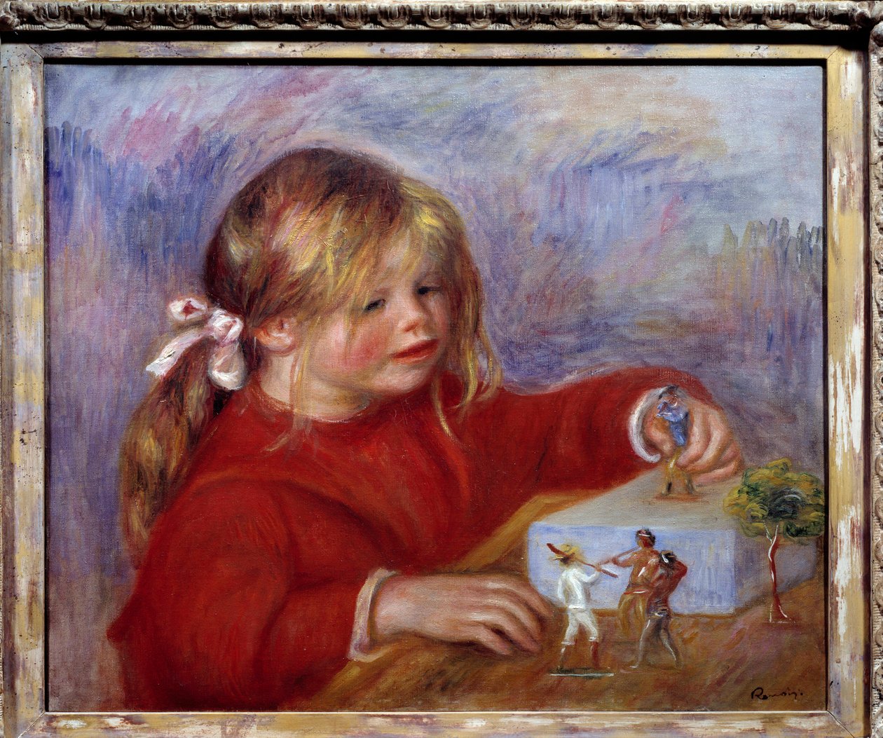 Claude Renoir játszó gyermek portréja. Pierre Auguste Renoir (1841-1919) festménye alkotó: Pierre Auguste Renoir