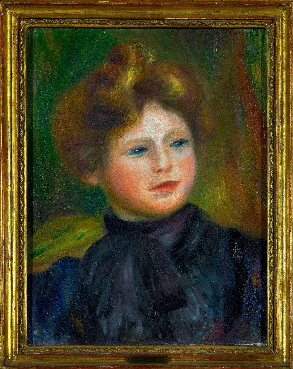 Pierre Auguste Renoir (1841-1919) női portré festménye 1916 Méret: 0,35 x 0,27 m Párizsi Louvre Múzeum Kötelező említés: Helene és Victor Lyon adomány alkotó: Pierre Auguste Renoir