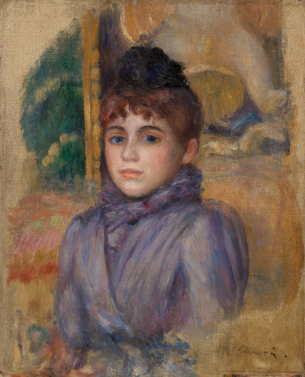 Egy fiatal nő portréja alkotó: Pierre Auguste Renoir