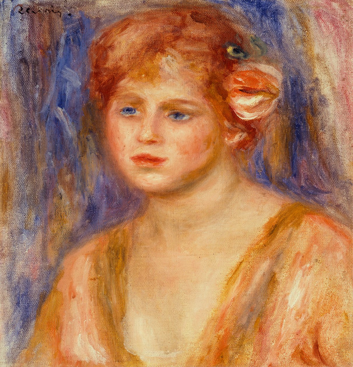Egy fiatal lány portréja alkotó: Pierre Auguste Renoir