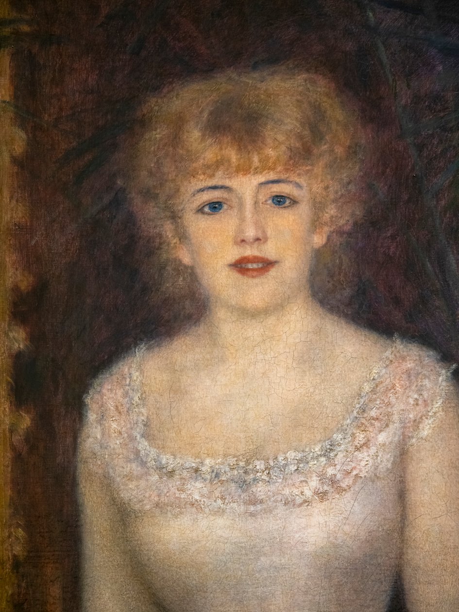 Jeanne Samary színésznő portréja (részlet) alkotó: Pierre Auguste Renoir