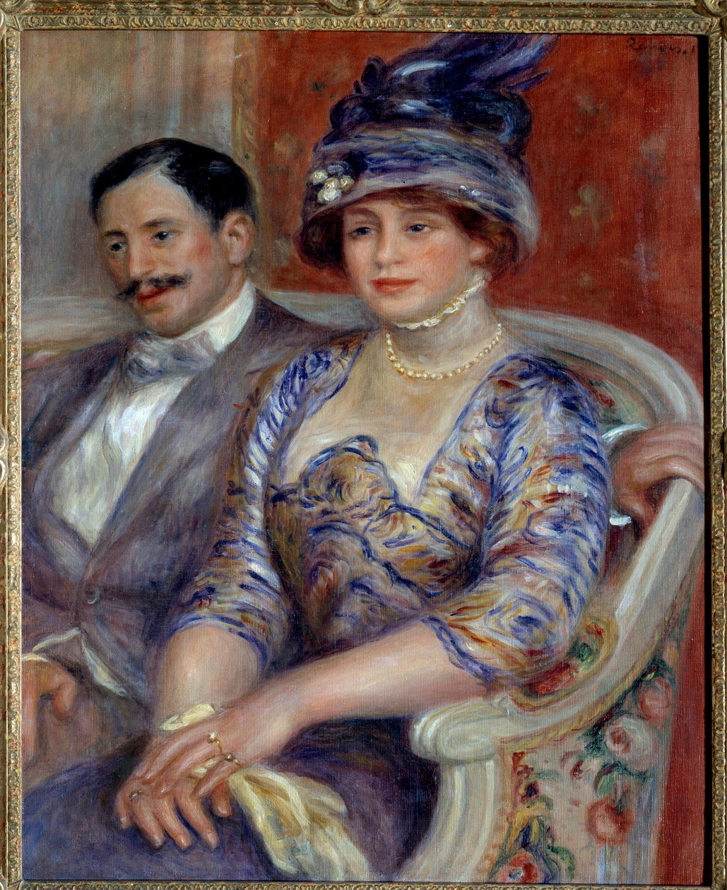Monsieur és Madame Bernheim de Villers portréi Pierre Auguste Renoir (1841-1919) festménye 1910 V. 0,81x0,65 m Párizs, Musée d