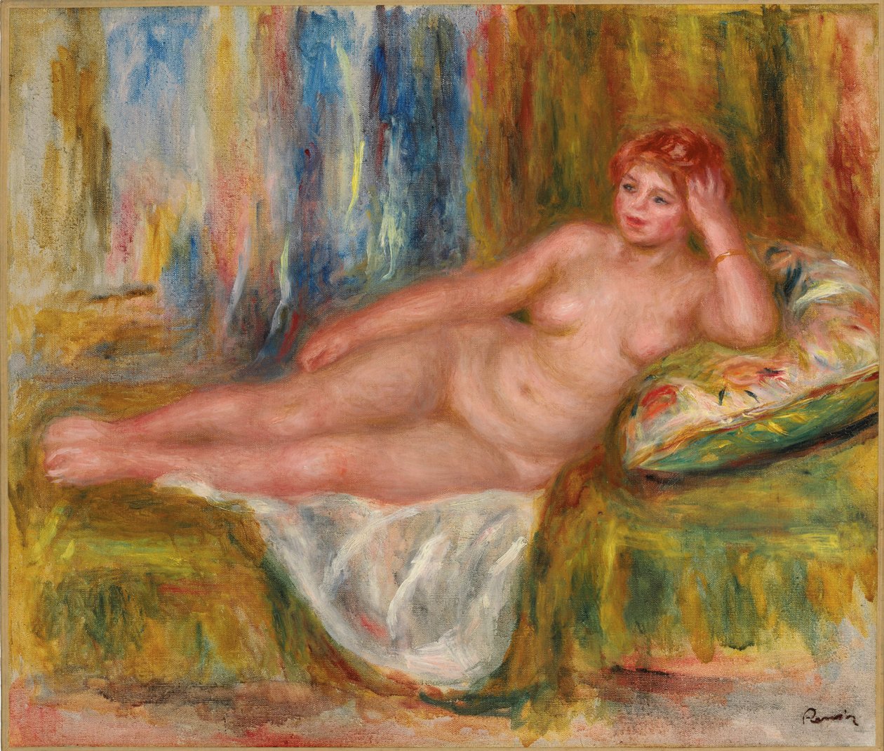 Fekvő női akt; Meztelenül fekvő nő, 1918 alkotó: Pierre Auguste Renoir