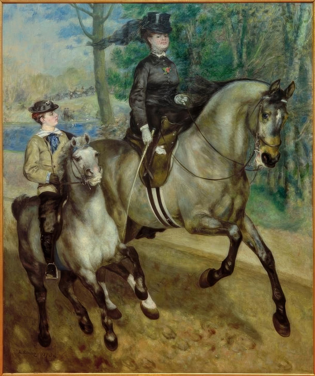 Lovas a Bois de Boulogne-ban alkotó: Pierre Auguste Renoir