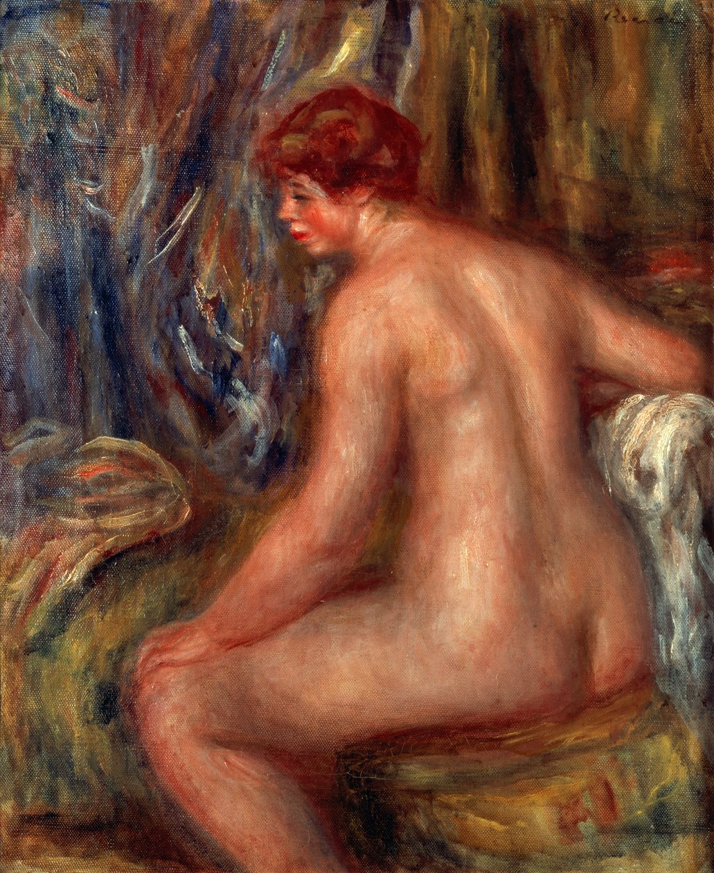 Ülő fürdőző alkotó: Pierre Auguste Renoir