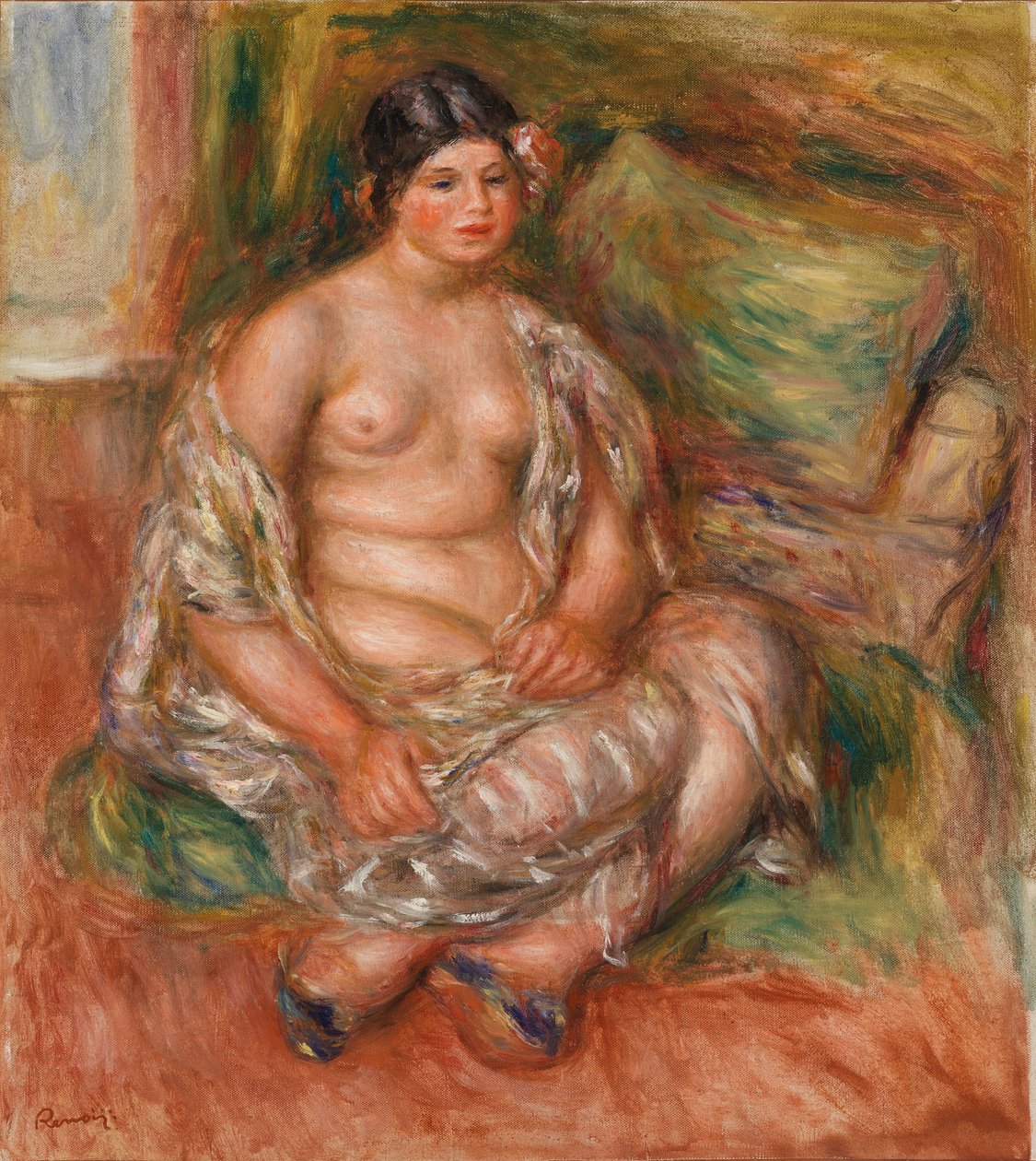 Ülő Odalisque alkotó: Pierre Auguste Renoir