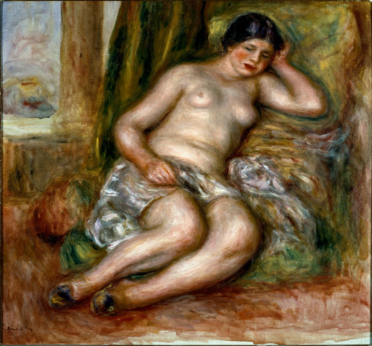 Sleeping odalisque vagy papucs Odalisque. Pierre Auguste Renoir festménye (Pierre-Auguste alkotó: Pierre Auguste Renoir