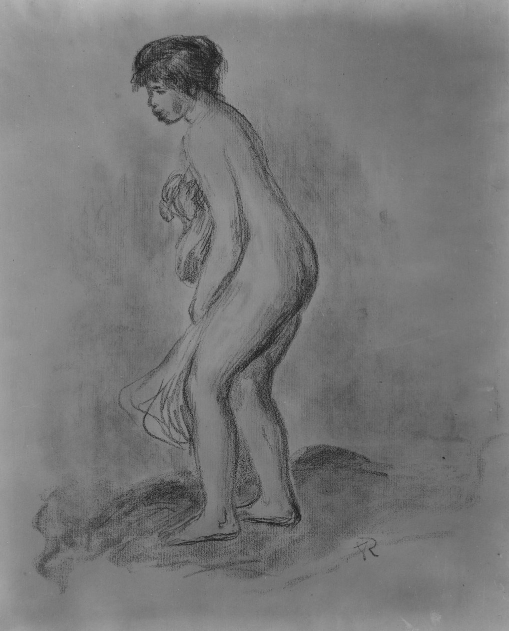 Álló fürdőző, 1896. alkotó: Pierre Auguste Renoir
