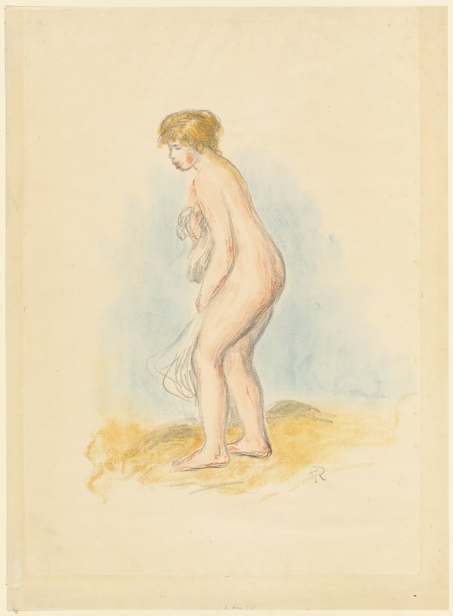 Álló női fürdőző alkotó: Pierre Auguste Renoir