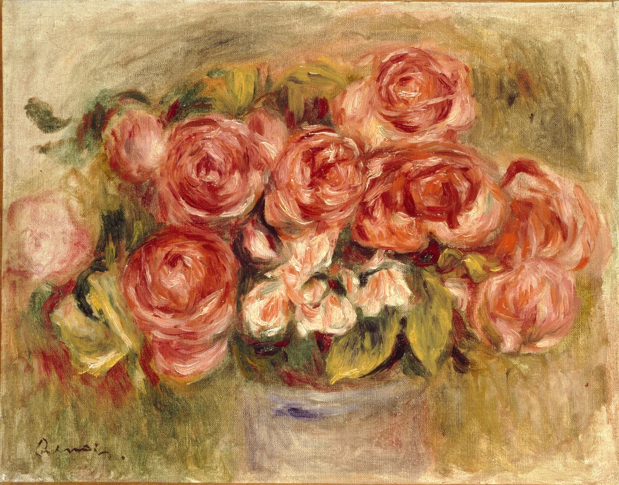 Rózsák csendélete vázában, 1880-as és 1890-es évek alkotó: Pierre Auguste Renoir