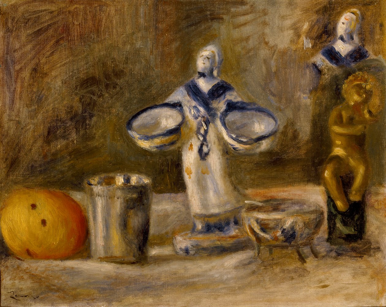 Csendélet fajanszfigurával, post c1880 alkotó: Pierre Auguste Renoir