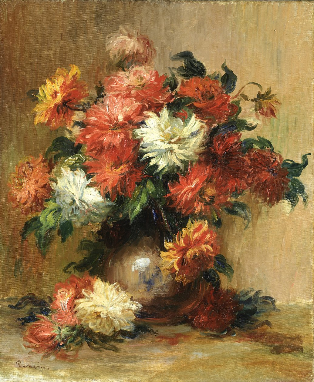 Csendélet daliákkal, kb. 1886-1890 alkotó: Pierre Auguste Renoir