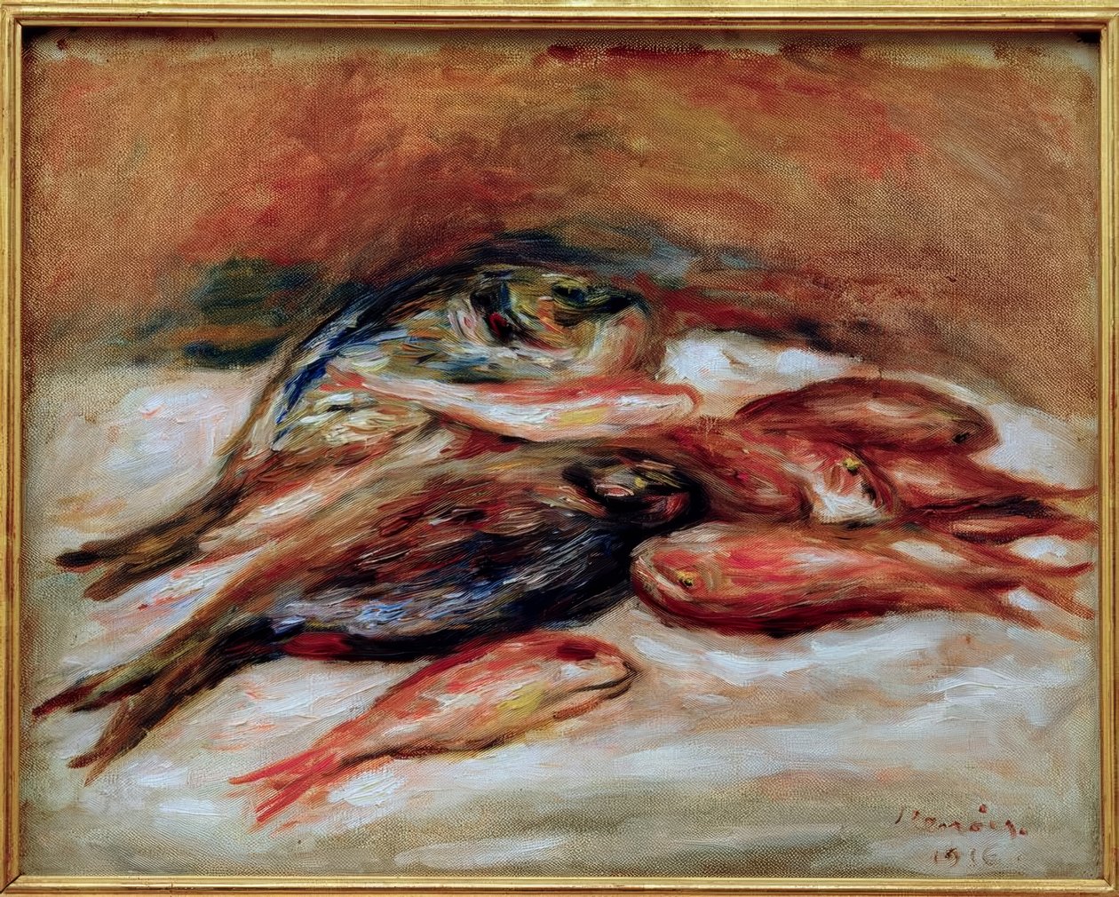 Csendélet halakkal alkotó: Pierre Auguste Renoir