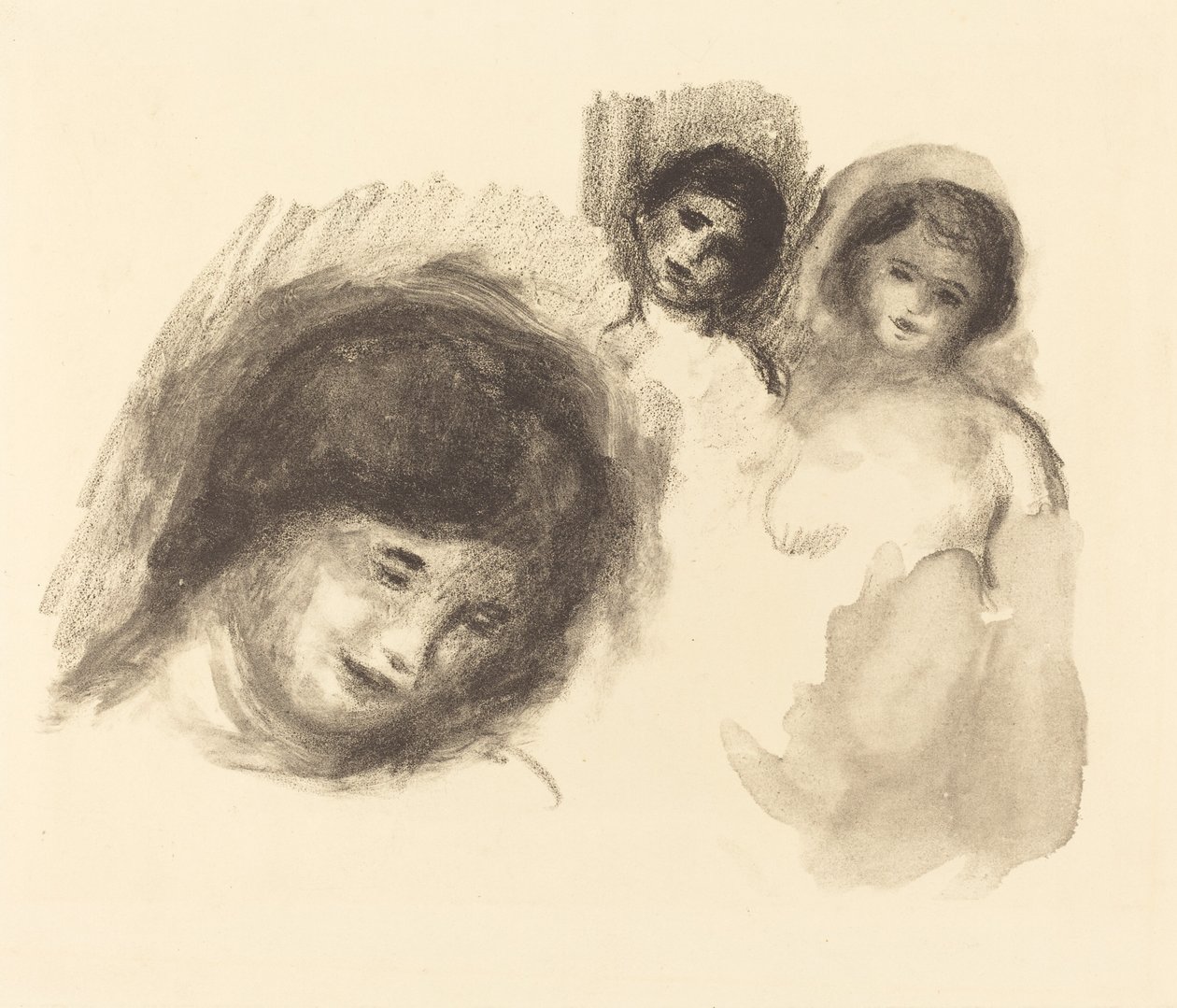 Kő három vázlattal Kő három vázlattal, 1904. alkotó: Pierre Auguste Renoir