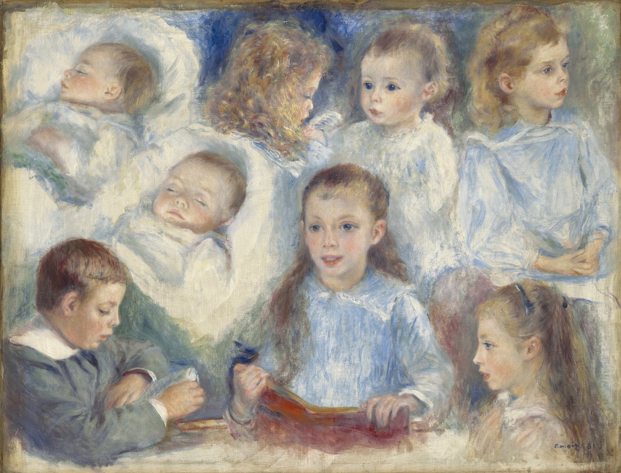 Tanulmányok a fejekről alkotó: Pierre Auguste Renoir