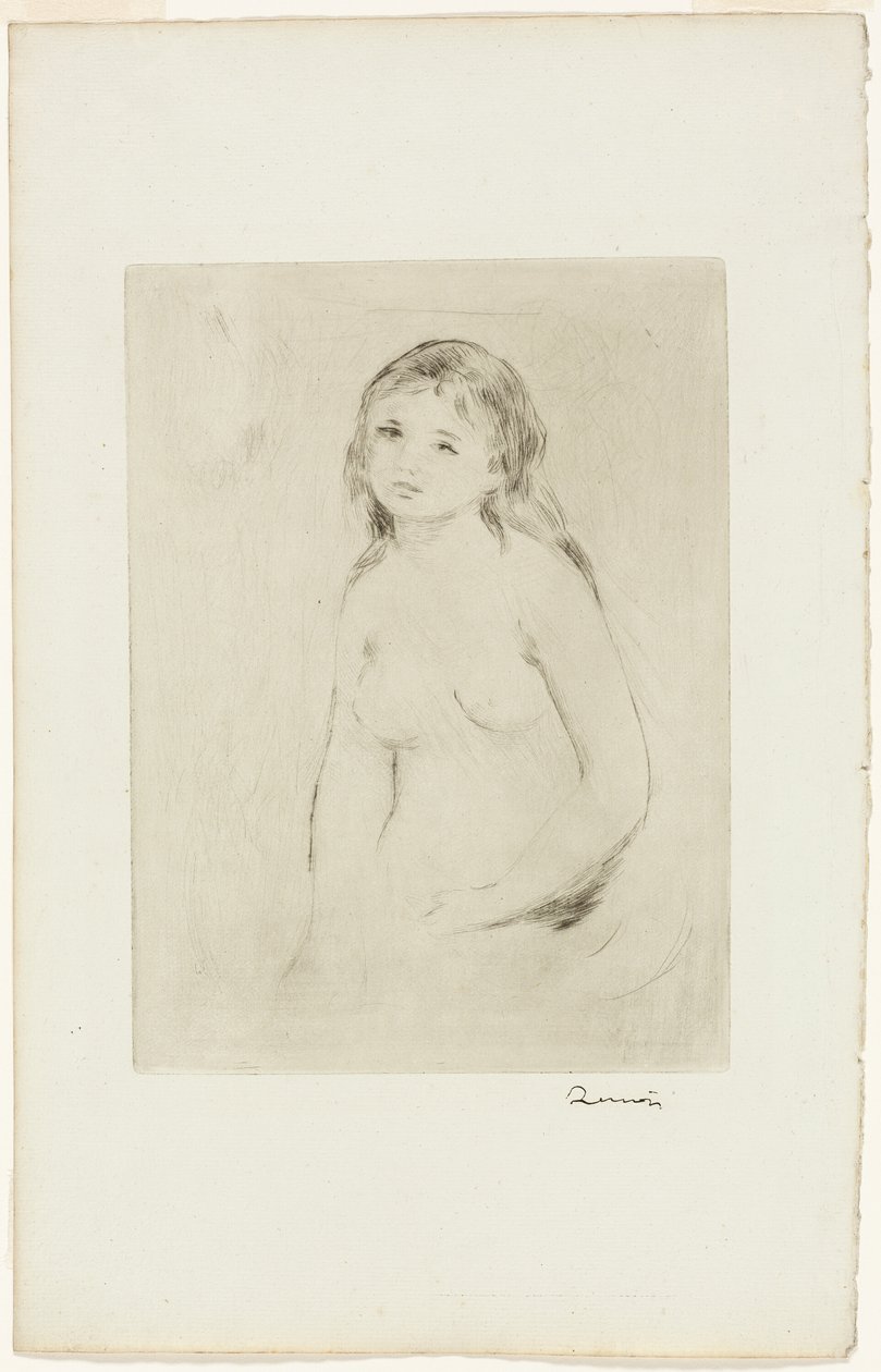 Tanulmány egy női fürdőzőnek alkotó: Pierre Auguste Renoir