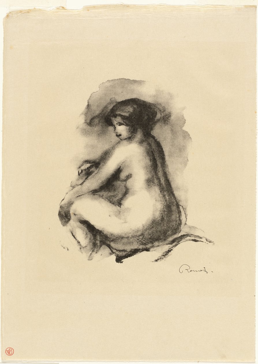 Ülő meztelen nő tanulmánya alkotó: Pierre Auguste Renoir